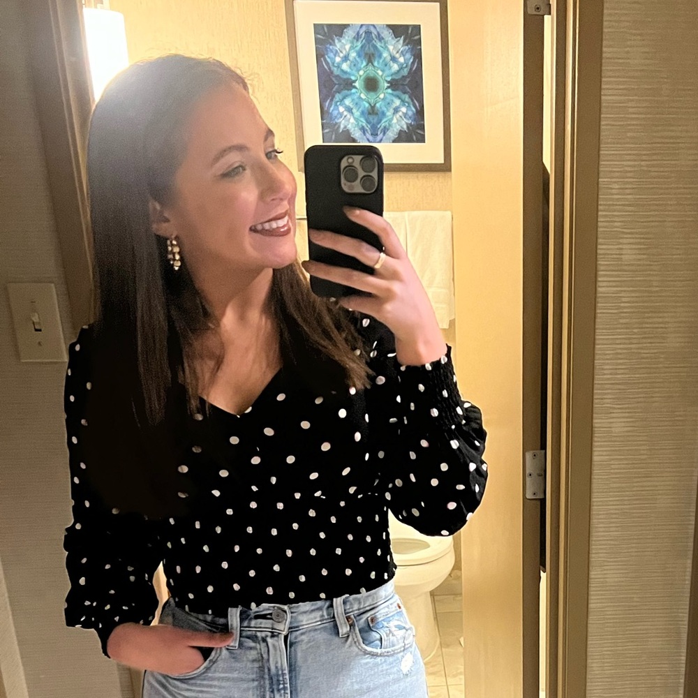 A&F Polk a dot top